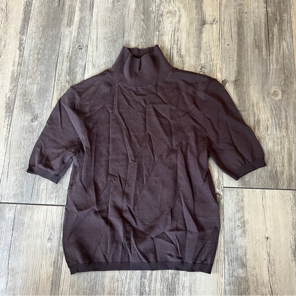 L’Academie from REVOLVE Brown 1/4 Sleeve Movk Neck Sweater